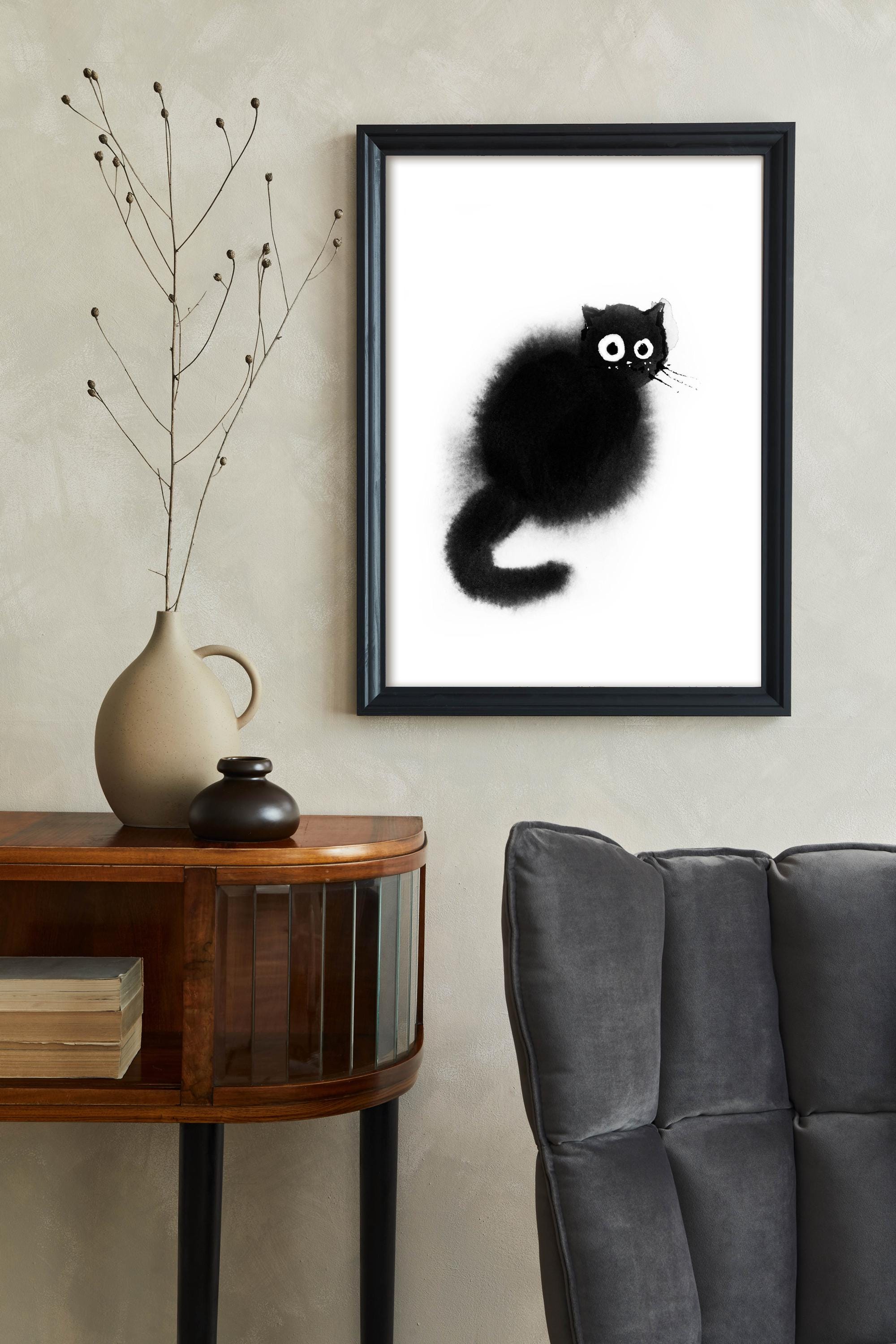 趣味絵画：かわいい黒猫の作品 趣味絵画：かわいい黒猫の作品