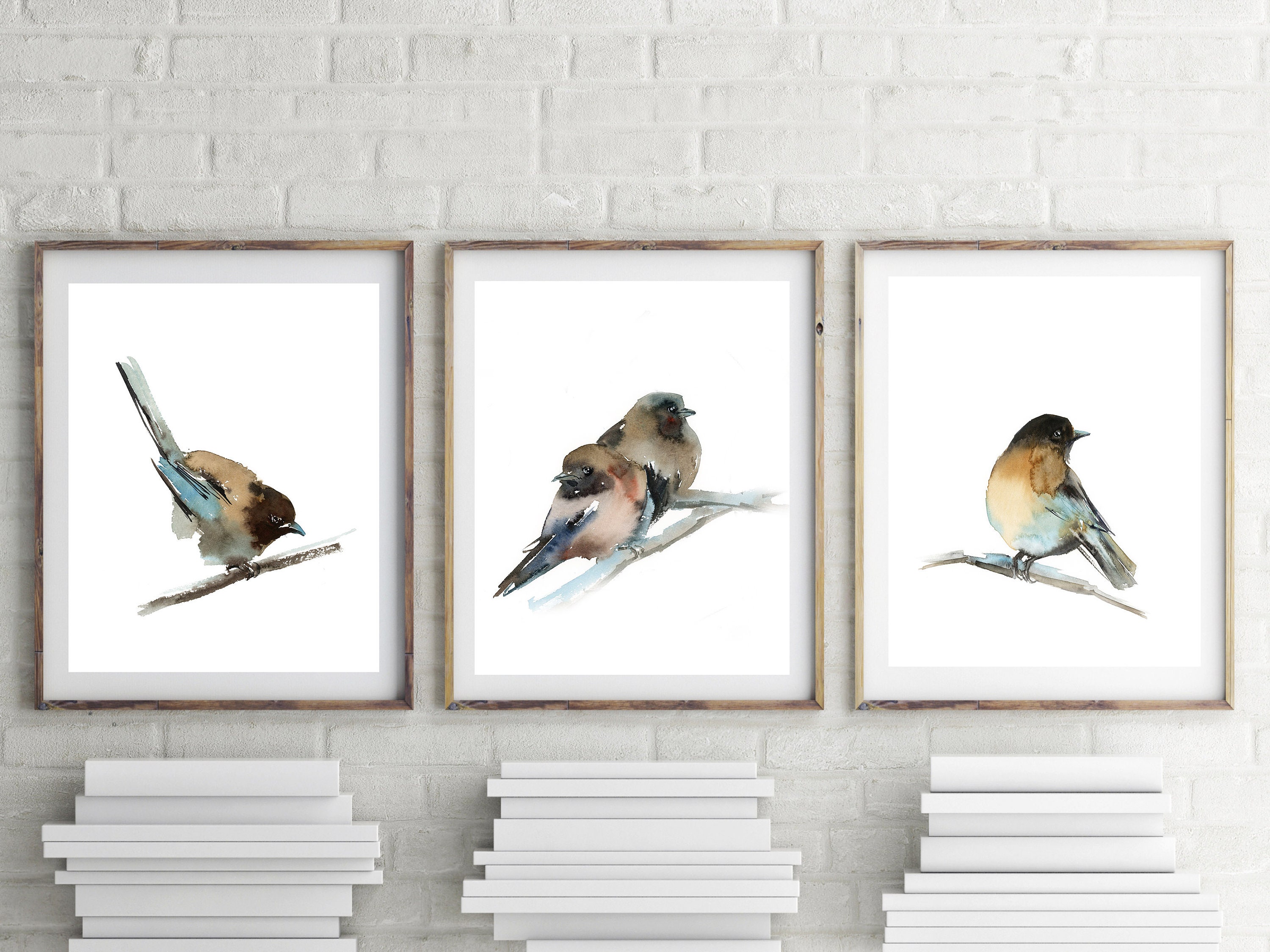 Birds 3 Wall Prints Gallery Wall Set of 3 Fine Art Prints Etsy