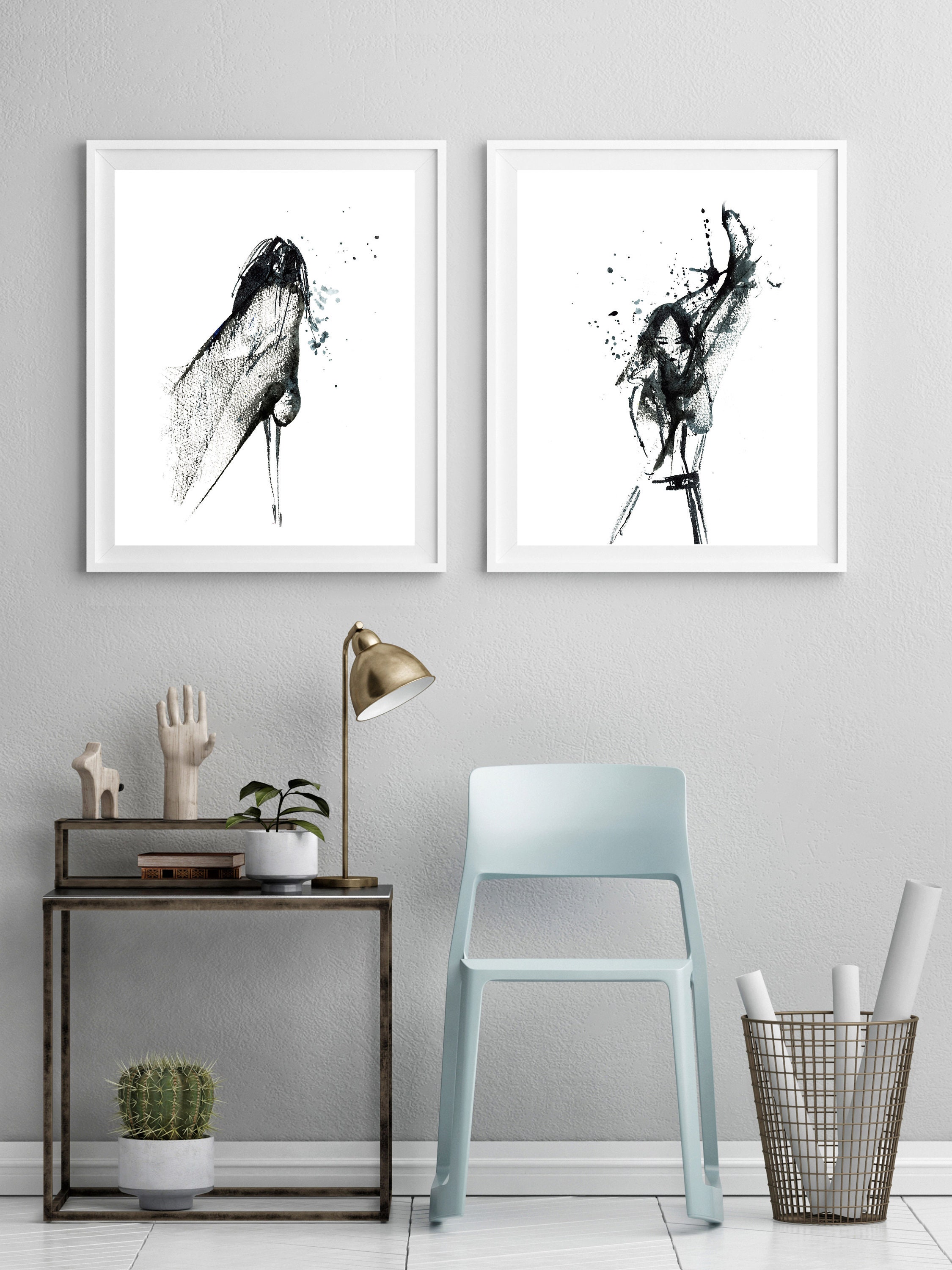 abstract figures wall art