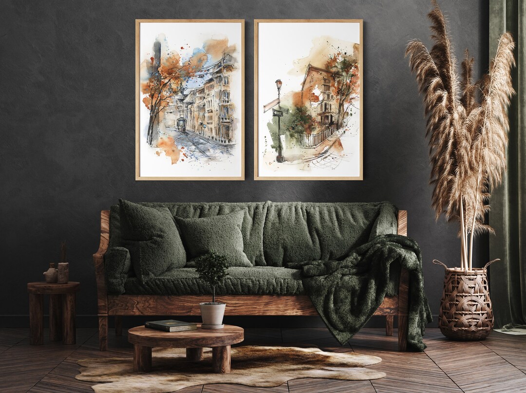 City Architecture Prints, 2 Fine Art Prints, European Architecture Wall