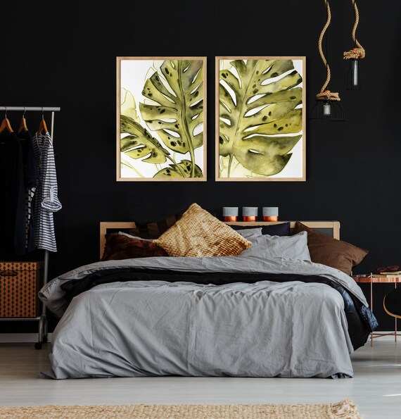 Monstera Blatt 2 Fine Art Prints Set, Grne botanische  Aquarell-Wanddekoration, Naturmalerei Wandkunst - Etsy sterreich