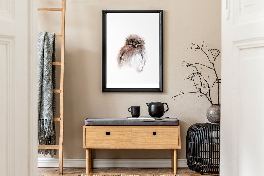 Little Owl Art Print, Owl Watercolor Print, Owl Art, Watercolor Paint