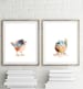 Art Prints, Watercolor Birds Prints, Bird Art, Bird Wall Art Prints, Set Of 2 Bird Prints, Bird Art, Minimalist Birds, Watercolor Art Decor 