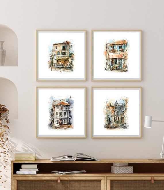 Set of 4 canvas wall art deals