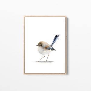 Wren Art Print, Birds Watercolor Painting, Wren Bird Watercolor Print, Little Cute Bird Art Print, Kids Room Decor, Giclee Fine Art Print Add Floater Frame