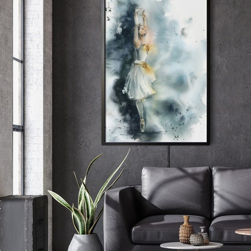 Large Ballerina Painting Ballet Wall Decor Dancing Painting Etsy Canada