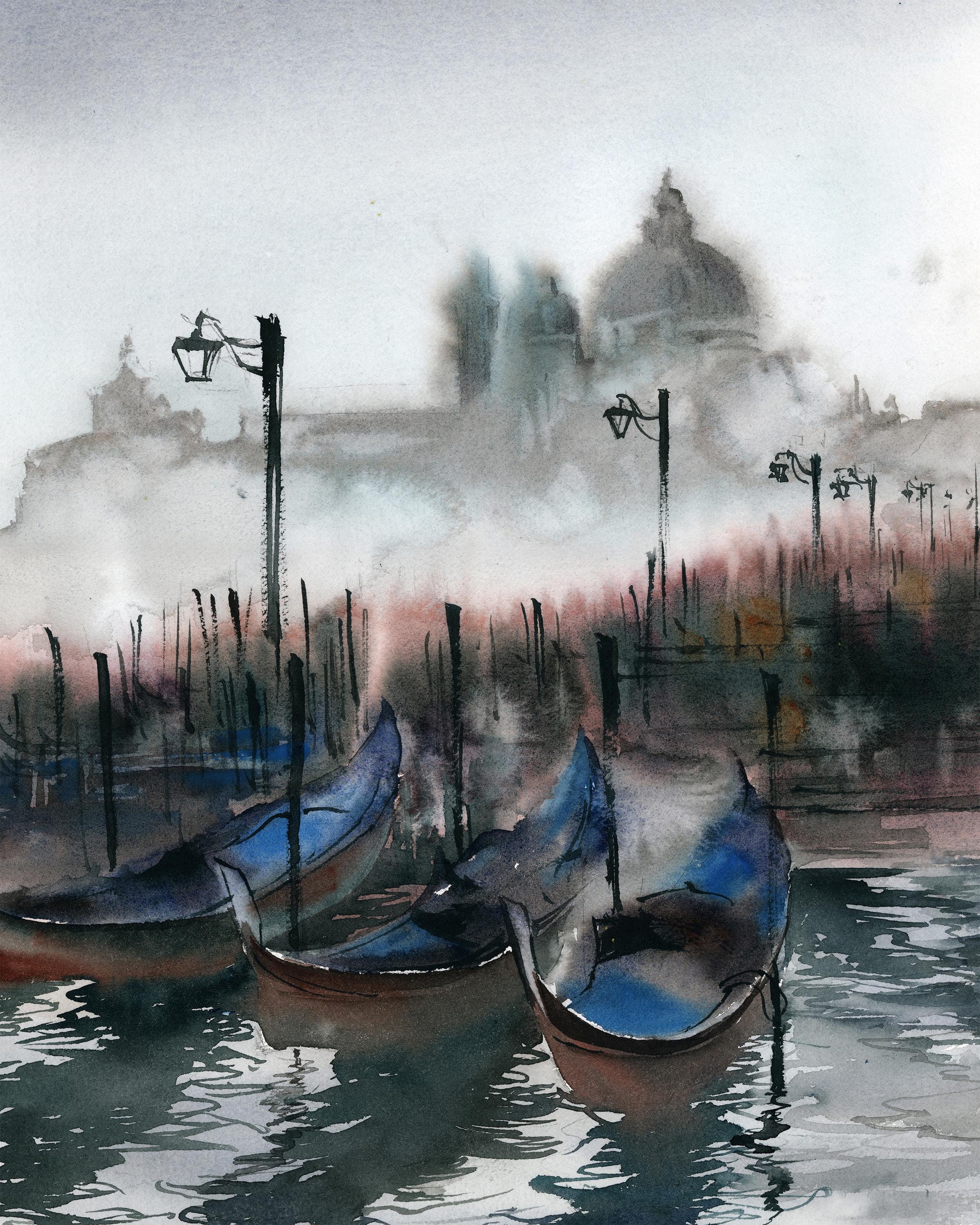 ヴェネツィアの絵画、イタリアの壁アートプリント、イタリアの都市の