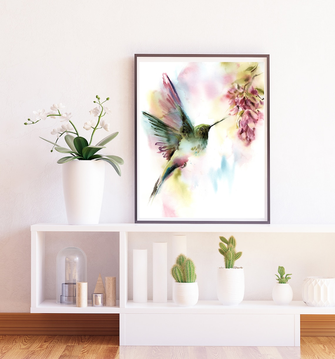 Hummingbird Painting Wall Art Print Bird Art Large Wall Art Etsy