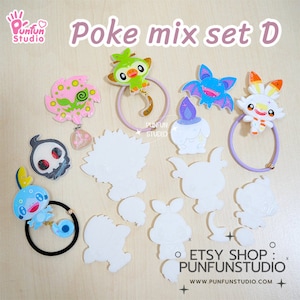 Poke Mix Mold Set D / 12 Molds / Pokemold / Silicone Mold