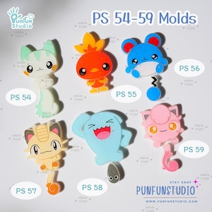 PS 54, 55, 56, 57, 58, 59 Mold / Pokemold / Silicone Mold