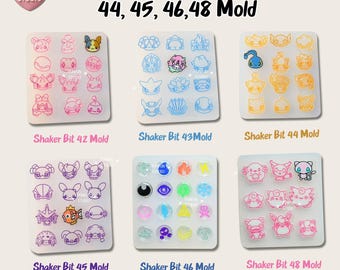 Shaker Bit Poke Mix / 12 in 1 / 42, 43, 44, 45, 46, 48 / Shaker bits mold / UV Resin Mold / Silicone Mold