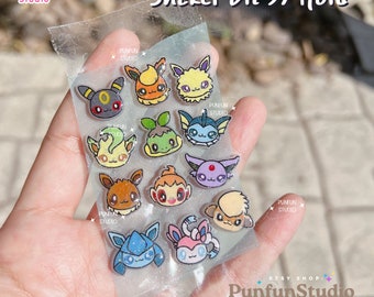 Shaker Bit 37 Poke Mix Mold / Pokemold / 12 in 1 / Shaker bits mold / UV Resin Mold / Silicone Mold