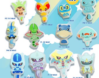 Juego de 12 moldes Poke Mix M, moldes de silicona, resina epoxi, para alimentos
