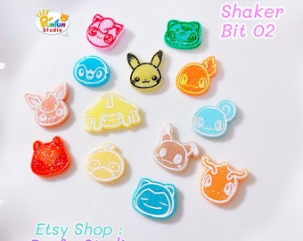 Shaker Bit 02 Poke Mix Mold / Pokemold / 12 in 1 / Shaker bits mold / UV Resin Mold / Silicone Mold