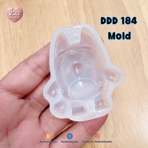 DDD 181-185 Sweet Dog Family Mold / 3D Mold / Blue / High-relief / Silicone Mold / Epoxy Resin, Plaster, Soap, Candle Mold DDD 184 Bing