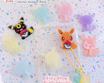 AHM 01-09 Mold Set / 9 Molds + Free 1 Expansion Parts Mold A / Anime hanger for mobile case / Pokemold / Silicone Mold