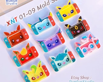 XNT 01-09 Mold Set / Pokemold x Nintendo Switch / Free 2 CSM XNT / Shaker mold / Silicone Mold