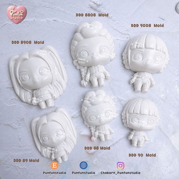 DDD 88-90, 8808-9008, 139-140 Mold / Kpop Hunter / High-relief / Silicone Mold / Epoxy Resin, Plaster, Soap, Candle Mold