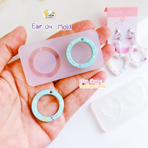 Ear 04 Circle Mold / Earring Mold / UV Resin Mold / Silicone Mold
