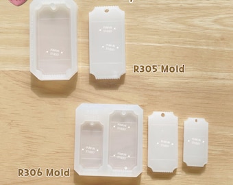Molde para boletos R305, R306 C / Molde para boletos / Molde de silicona / Molde para resina UV