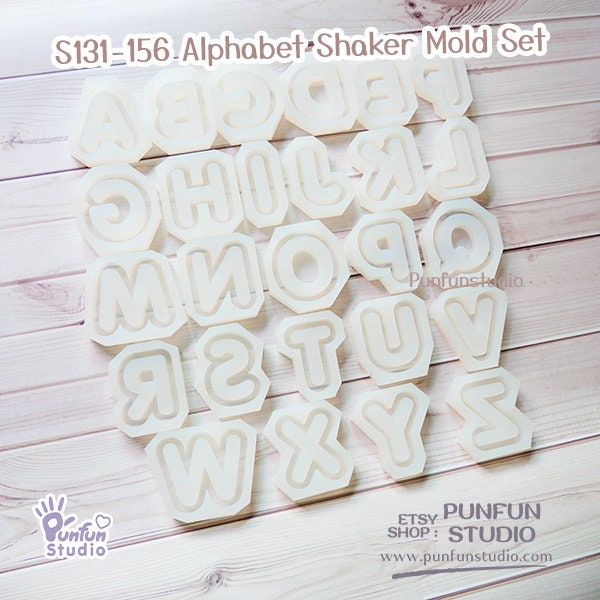 AM 11 Small Letter / UV Resin Mold / Height 0.7-1 cm Thickness 2 mm /  Silicone Mold - Punfun Studio Silicone Mold Stamper Resin Supply Craft  Accessories