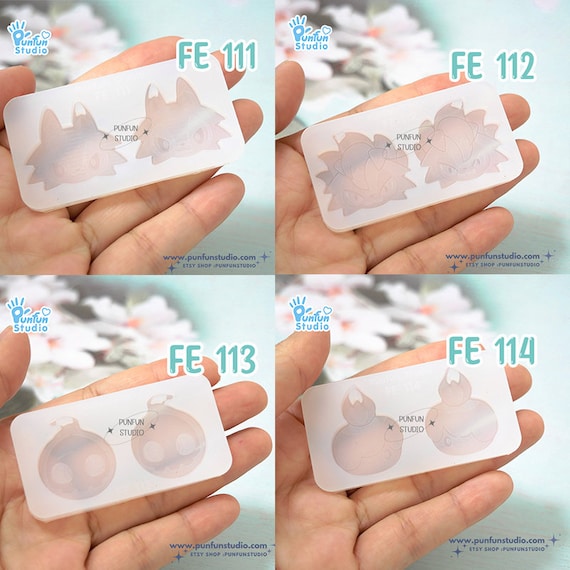 FE 201-208 Cutie Molds / Face Earring Mold / Silicone Mold / UV