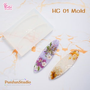 HC 01 Hair Clip Mold / Hair Clip Mold / UV Resin Mold / Silicone Mold