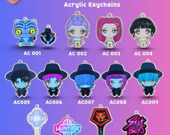 Kpop AC 001-013 Acrylic Keychain / Matt Coating / Acrylic Charm