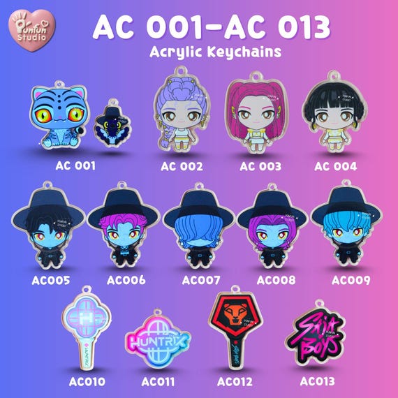 Kpop AC 001-013 Acrylic Keychain / Matt Coating / Acrylic Charm