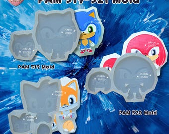 PAM 519-522 / Molde de dibujos animados / Molde para pintar anime / Molde de silicona