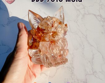 Moldes 3D DDD 7010 / Zorro de nueve colas / Molde para amuleto / Molde para resina epoxi