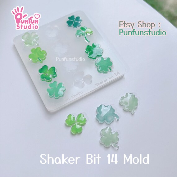 Shaker Bit 14 Mold / Three & Four Leaf Clover Mold / 12 in 1