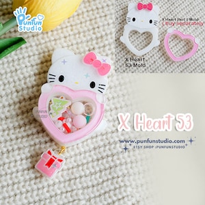 X Heart 53 Cutie Kitty Mold / Silicone Mold / Shaker Mold