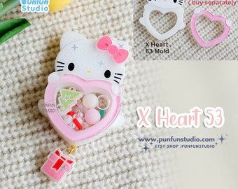 X Heart 53 Cutie Kitty Mold / Silicone Mold / Shaker Mold