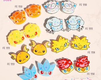 FE 219-226 Pokemold Set / Face Earring Mold / Pokemold / Silicone Mold / UV Resin Mold