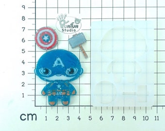 Captain America Mold / Super Hero Mold  / Silicone Mold