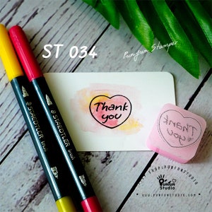 ST 034-stempel / bedankt / niet groter dan 3 x 3 cm / Punfun-stempel