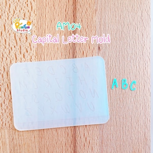 AM 04 Capital Letter Mold / Alphabet Mold / Height 5-6 mm Thickness 0.3 - 0.4 mm / UV Resin Mold