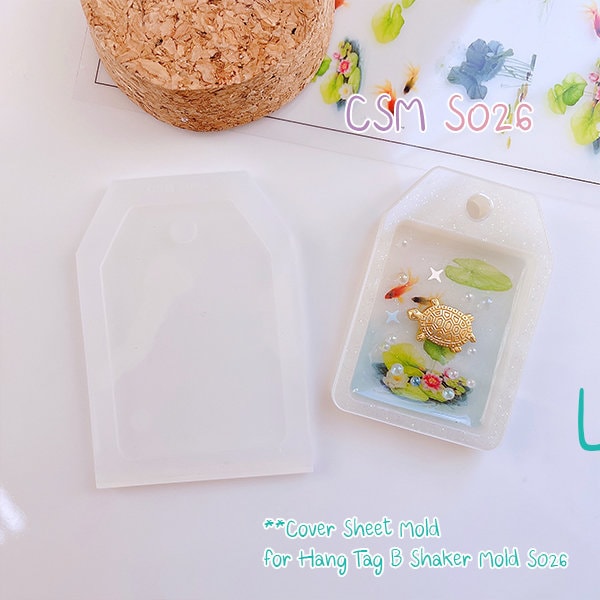 CSM S026 / Cover Sheet Mold for Hang Tag B Shaker Mold S026 / Silicone Mold