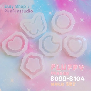 S099-S104 Juego de moldes para coctelería Fluffy / 6 piezas / Molde para coctelería / Molde de silicona