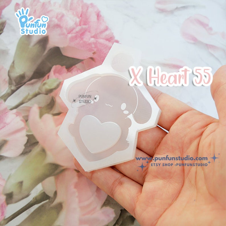X Heart 55 Cutie Dog Mold / Silicone Mold / Shaker Mold image 2