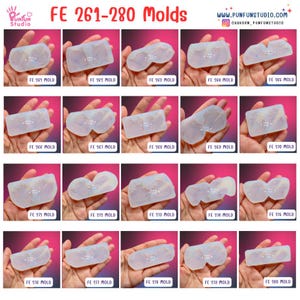 Molde para pendientes Demon Hotel FE 261-280 / Molde para pendientes con cara / Molde de silicona / Molde de resina UV