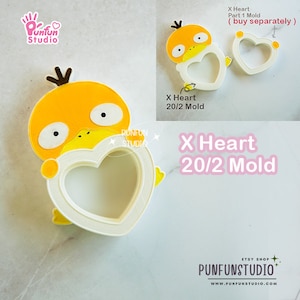 X Heart 20/2 Psy / Pokemold / Silicone Mold / Shaker Mold