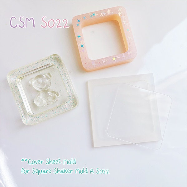 CSM S022 / Cover Sheet Mold for Square Shaker Mold A S022 / Silicone Mold