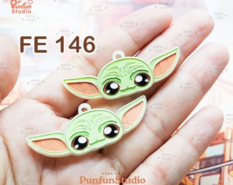 FE 146 Grog Star Hunter Mold / Face Earring Mold / Silicone Mold / UV Resin Mold