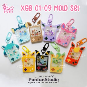 XGB 01-09 malset / Eev Evo x Game Boy Shaker-mal / gratis 3 CSM XGB-mallen / Pokemold / siliconen mal
