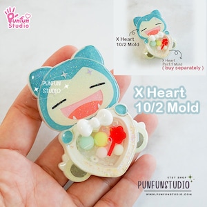 X Heart 10/2 Snorl / Pokemold / Silicone Mold / Shaker Mold