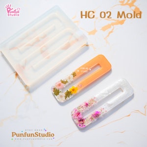 HC 02 Hair Clip Mold / Hair Clip Mold / UV Resin Mold / Silicone Mold