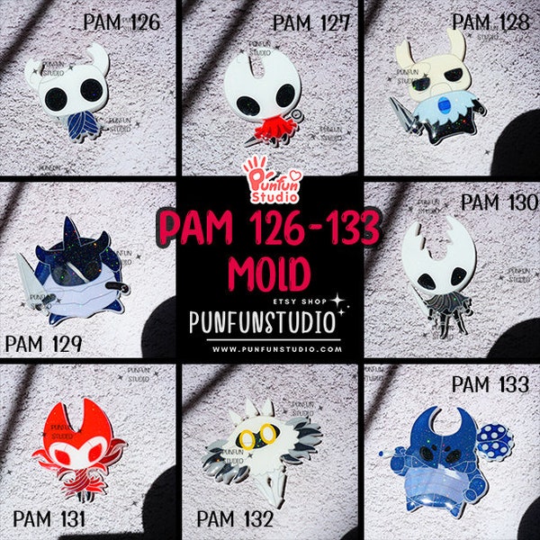 PAM 126, 127, 128, 129, 130, 131, 132, 133 Hollow Mold / Painting Anime Mold / 8 Molds + Free GM 07 HoLo Mold/ Silicone Mold