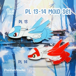 PL 13-14 Mold Set / Latos, Latas / 2 molds / Pokemold / Silicone Mold